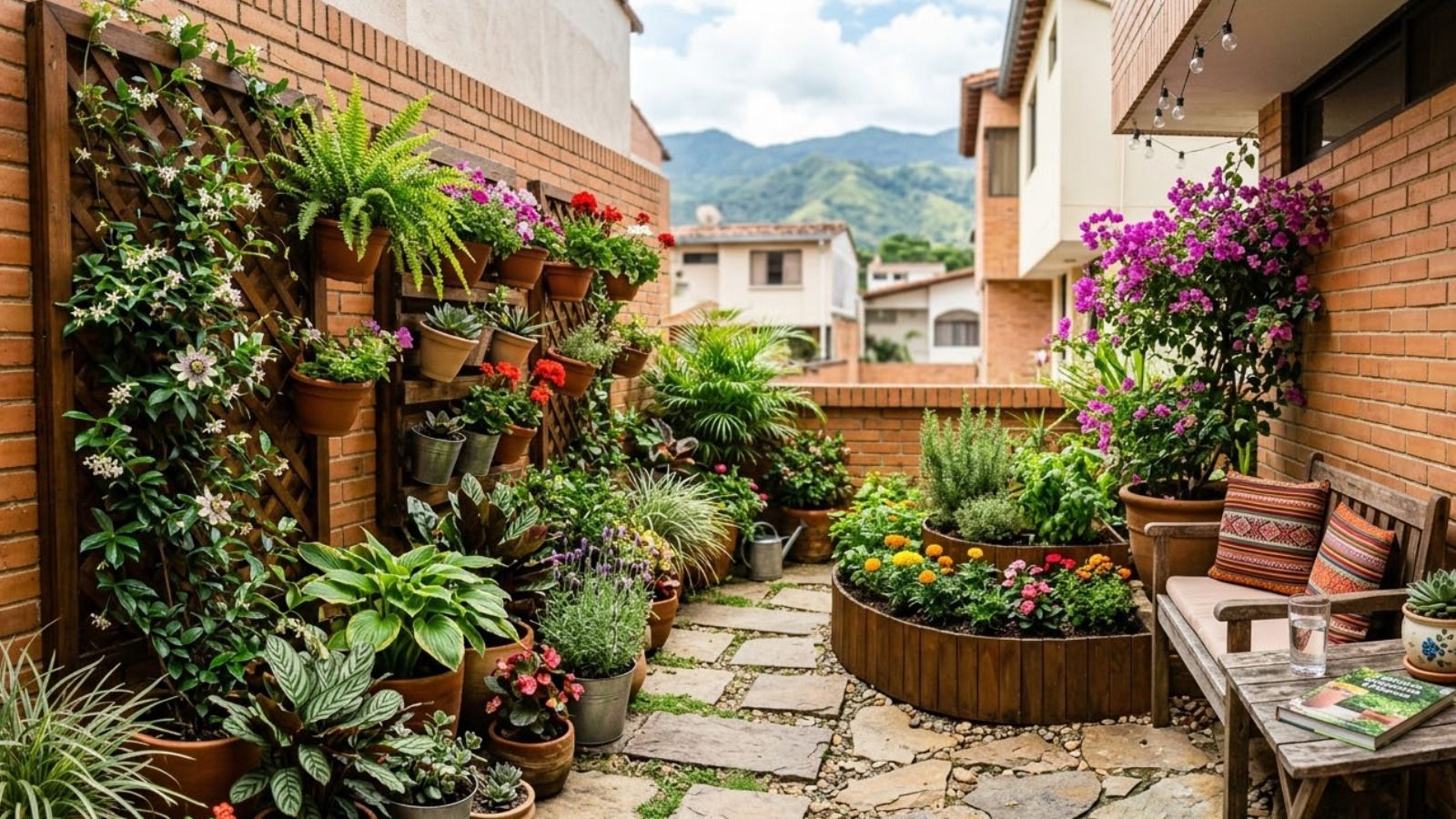 Diseño de jardines pequeños: 7 soluciones con plantas compactas y diseño vertical